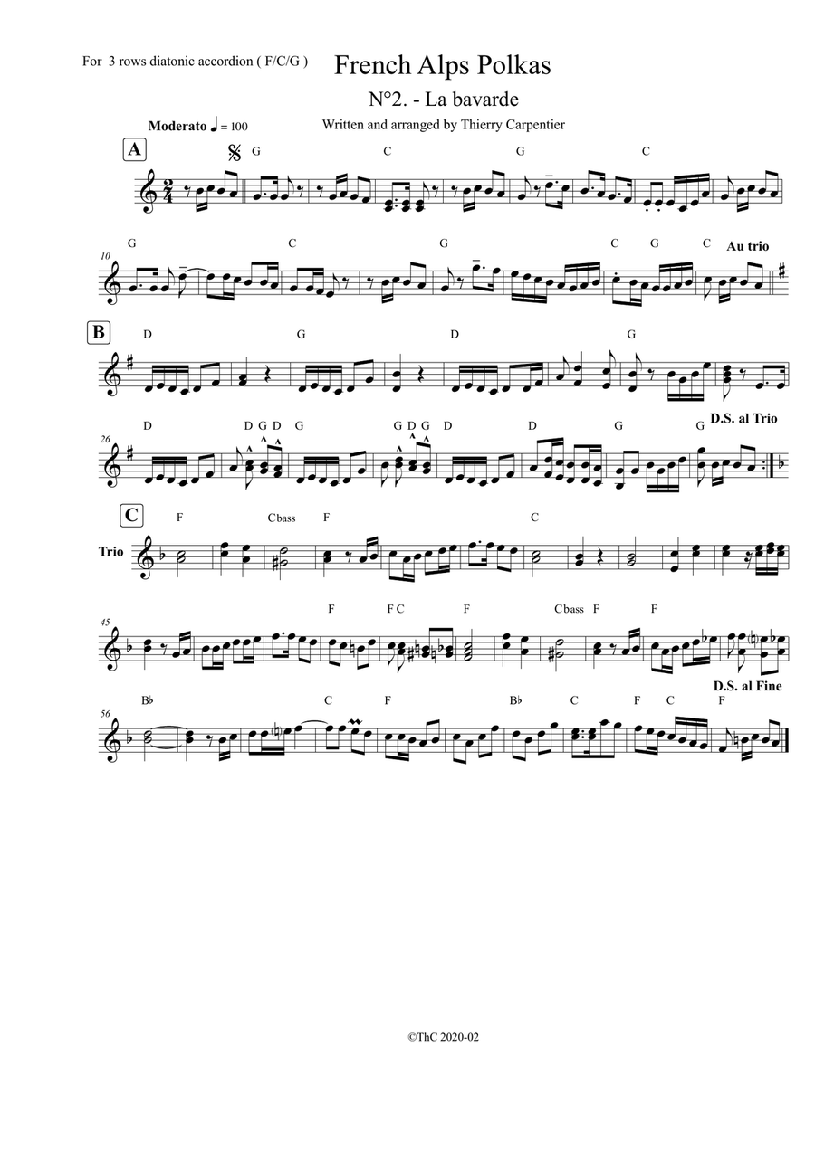 Diatonic accordion 2025 sheet music