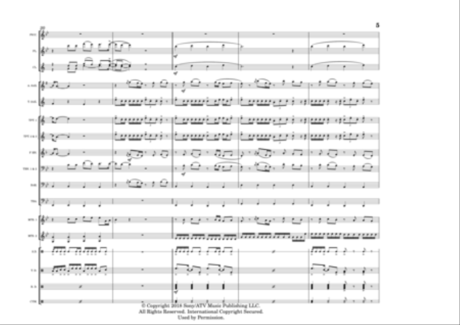 Yo Voy - Score Only Marching Band scores gallery preview page 5