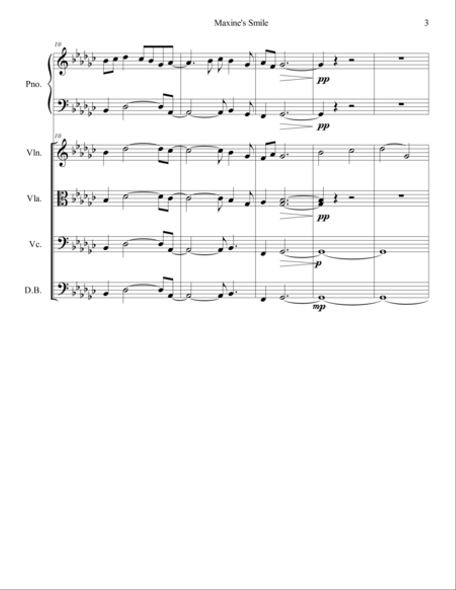 Maxine's Smile Piano Quintet scores gallery preview page 3