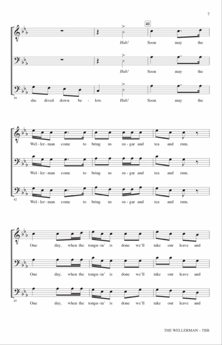 The Wellerman (arr. Roger Emerson) 3-Part scores gallery preview page 5