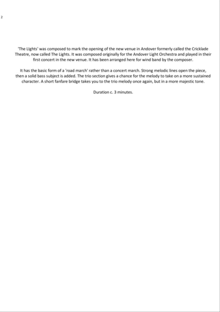 The Lights Concert Band scores gallery preview page 2