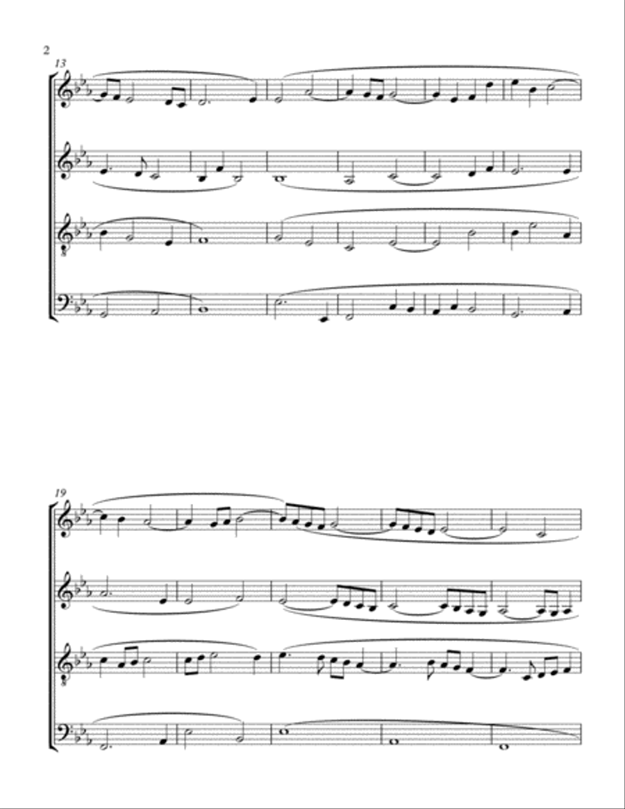 Madrigal for String Quartet (arranged for SATB Chorus) 4-Part scores gallery preview page 2