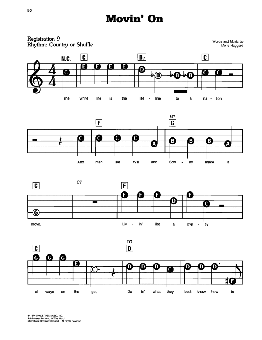 Movin' On Easy Piano scores gallery preview page 1