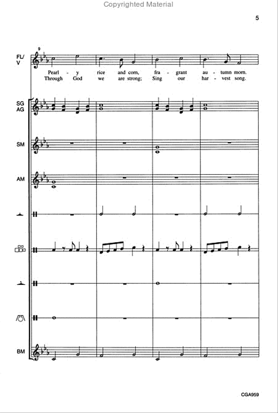 Praise Our God Above Unison Choir scores gallery preview page 5