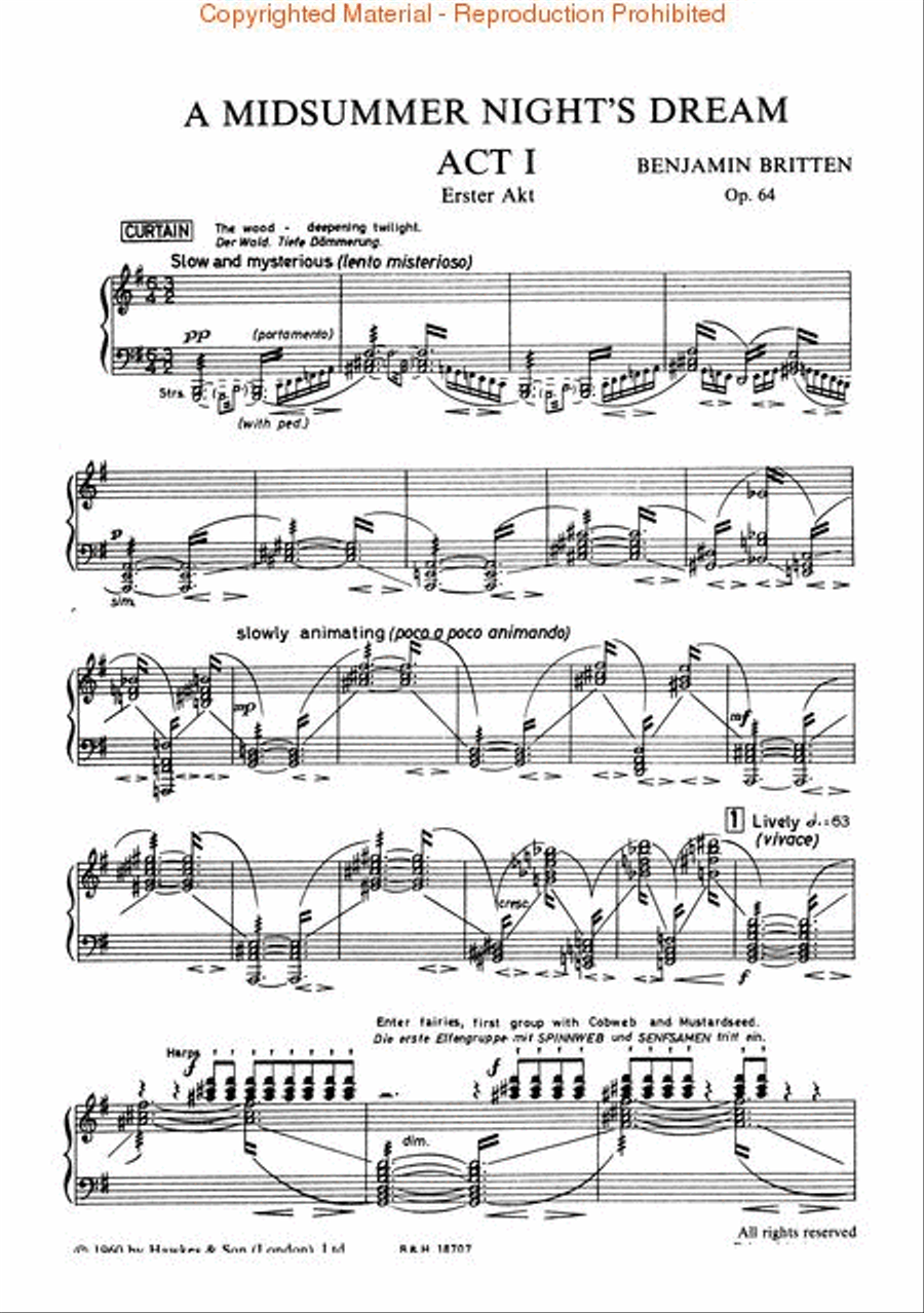 A Midsummer Night's Dream, Op. 64 Choir scores gallery preview page 2