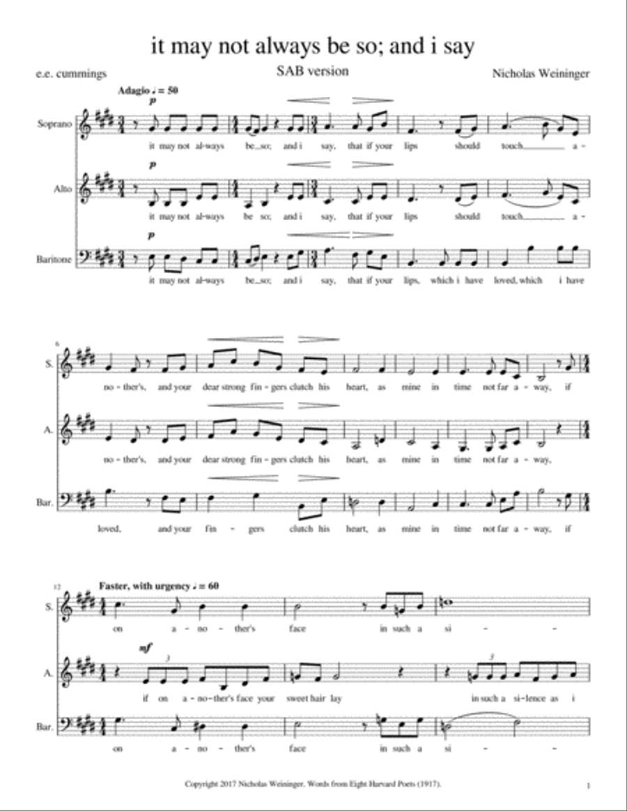 it may not always be so; and i say (SAB version) 3-Part scores gallery preview page 3