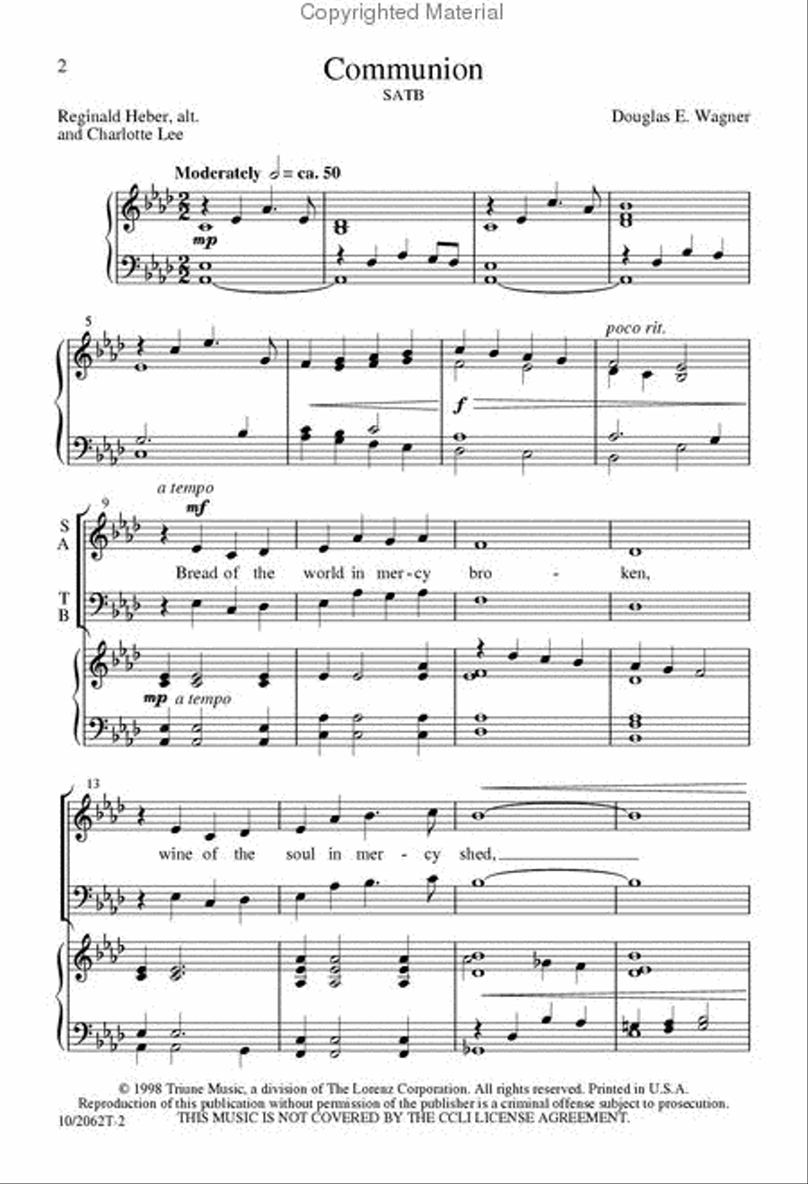 Communion 4-Part scores gallery preview page 2