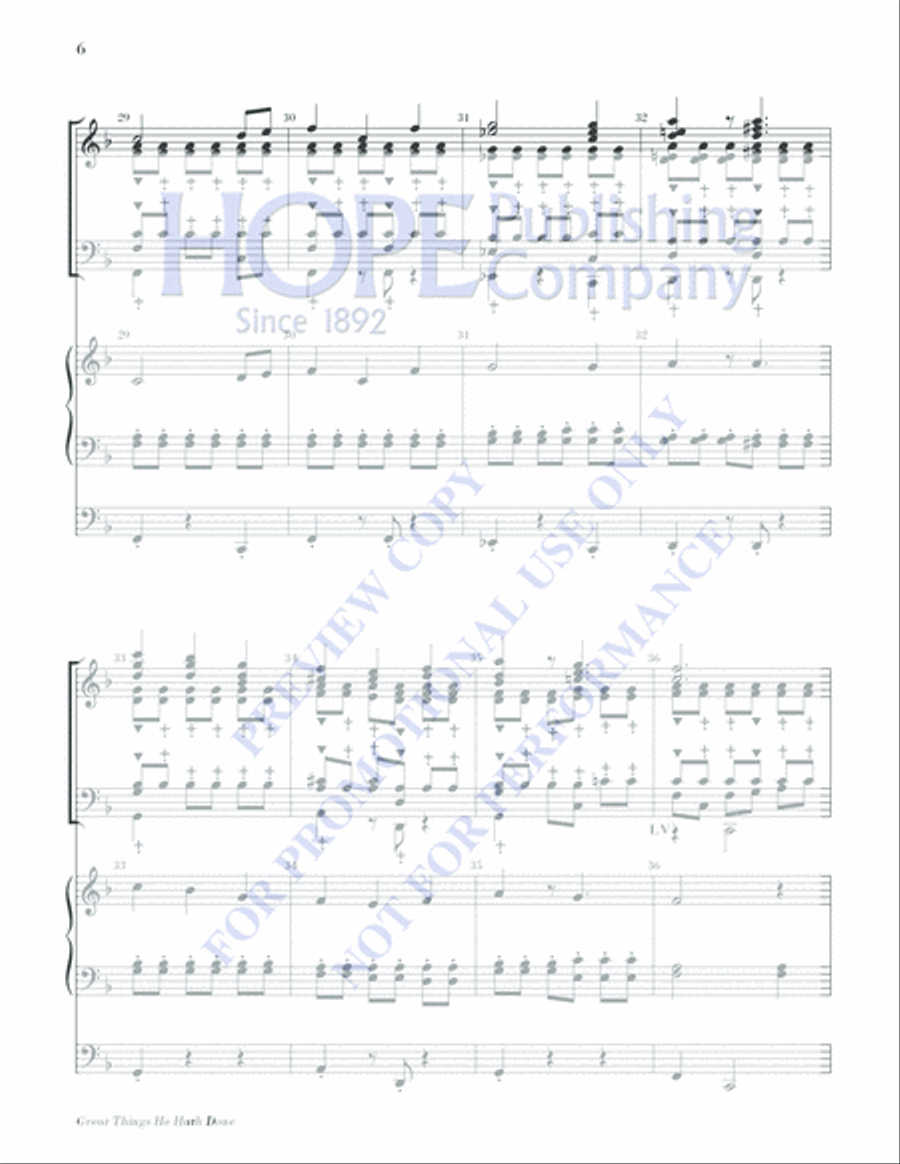 Great Things He Hath Done Handbell Choir scores gallery preview page 6