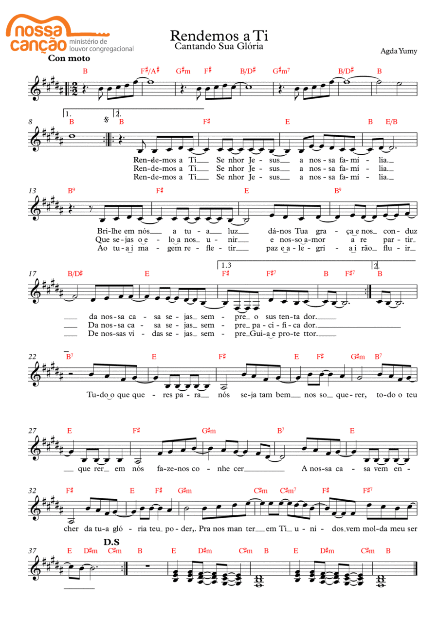 Rendemos a Ti Piano scores gallery preview page 1
