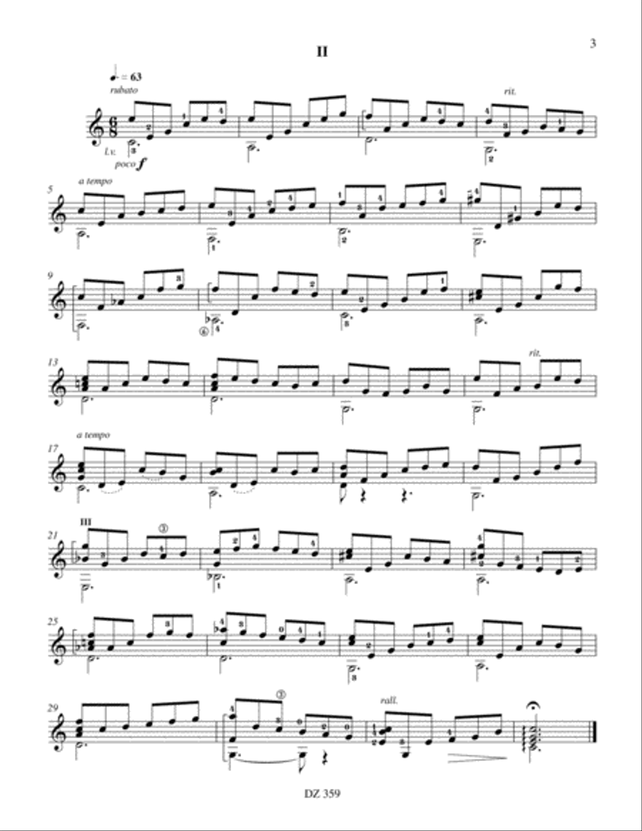 Aquarelles d'automne Classical Guitar scores gallery preview page 3