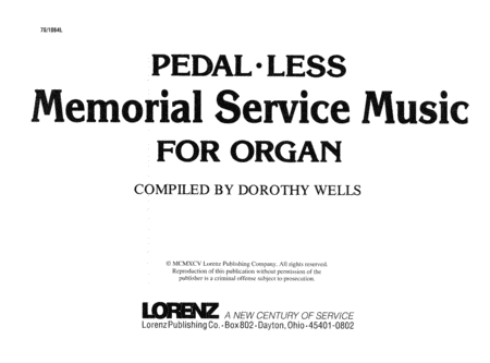 Pedal-less: Memorial Service Music
