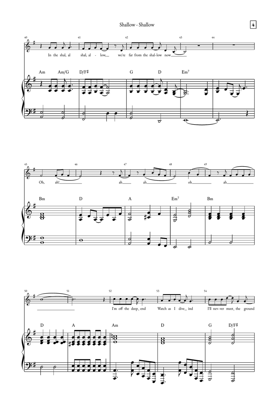Shallow A Cappella scores gallery preview page 4