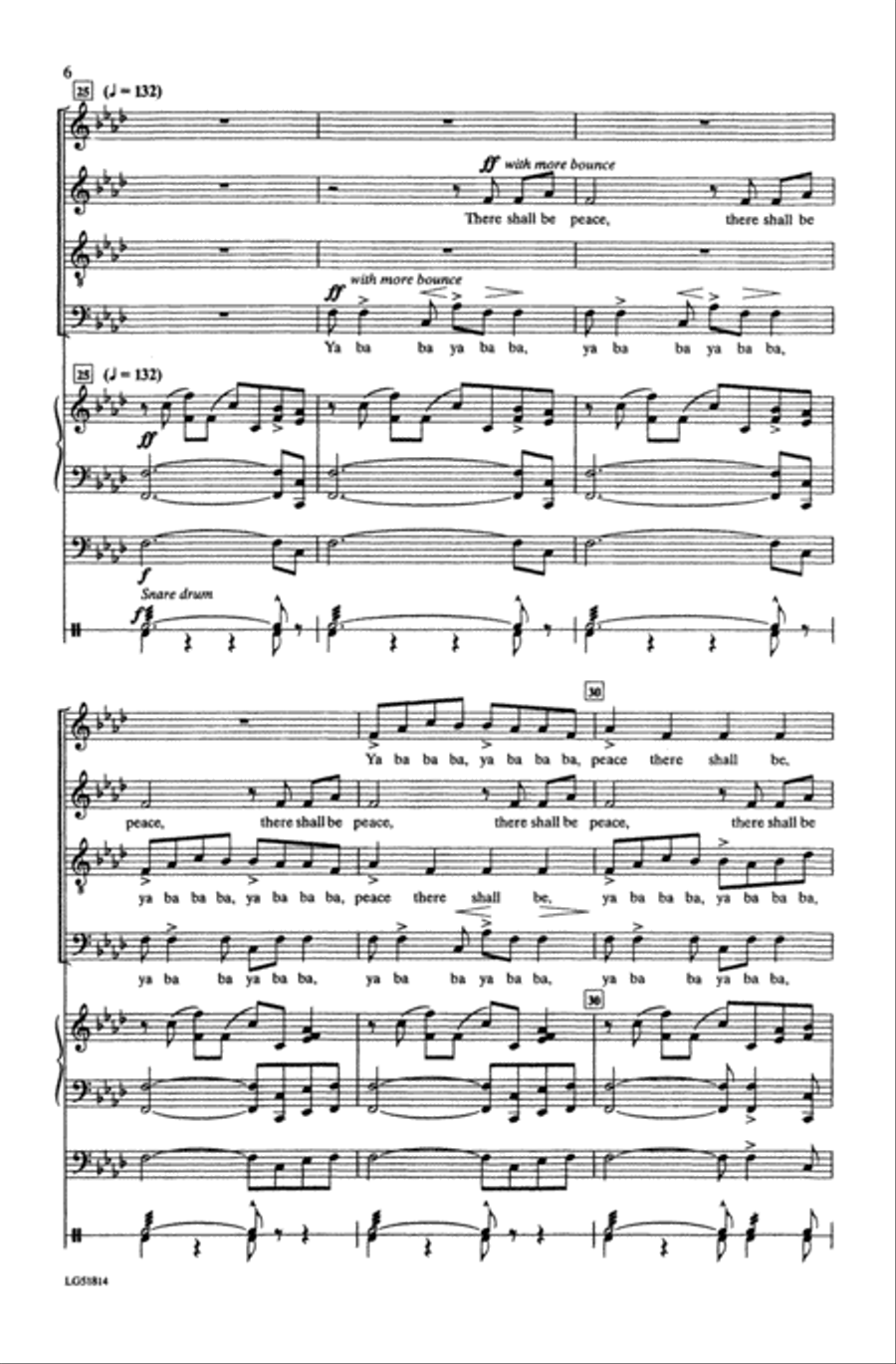 Ya Ba Bom Choir scores gallery preview page 5