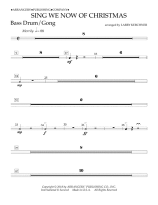 Sing We Now of Christmas (arr. Larry Kerchner) - Bass Drum/Gong