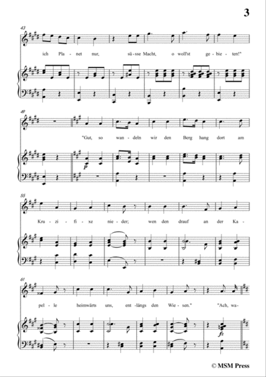 Schubert-Don Gayseros(I),in B Major,D.93 No.1,for Voice and Piano Voice Solo scores gallery preview page 5
