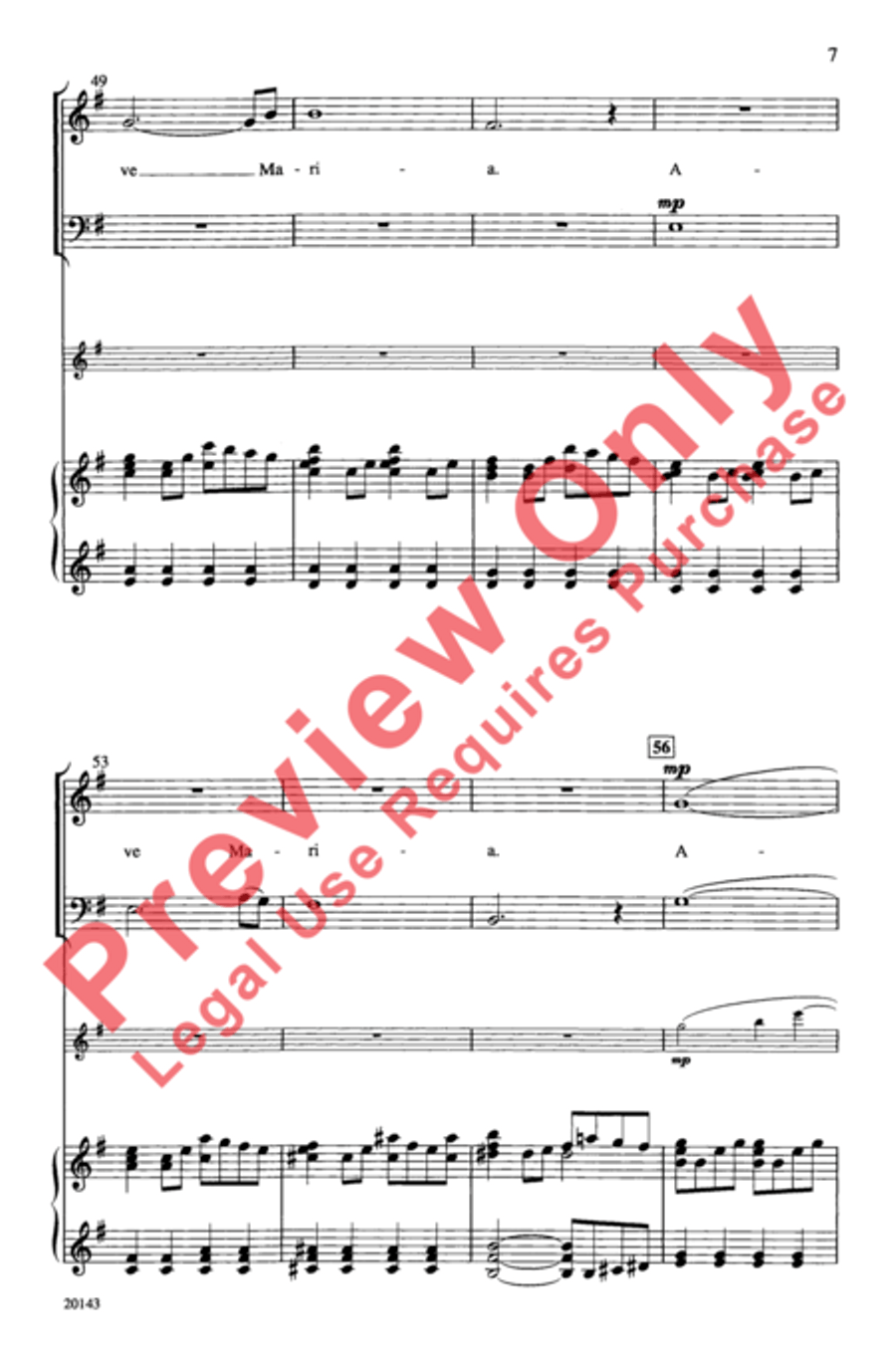Ave Maria Ave Maria 3-Part scores gallery preview page 8