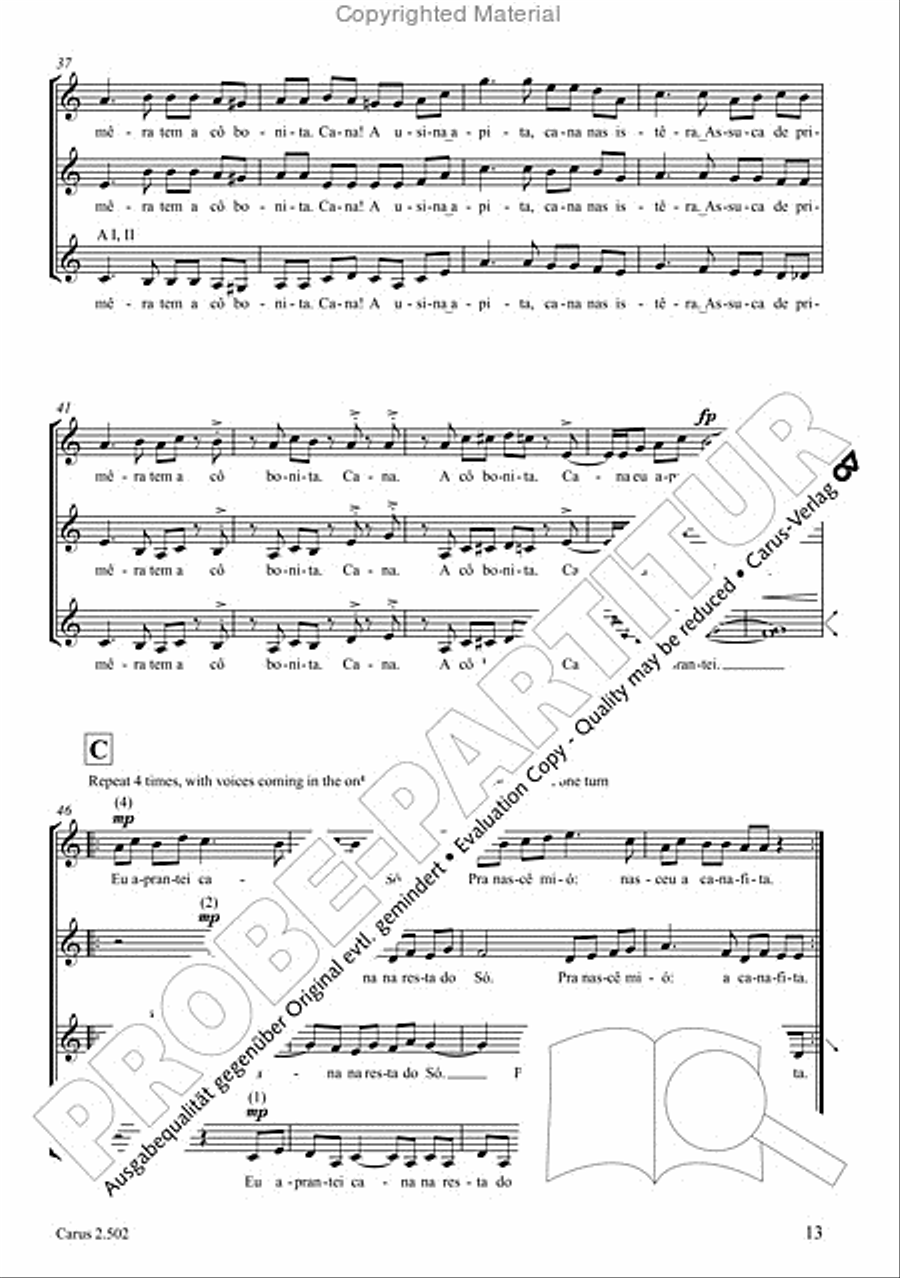 Makumbebe II. Latin American Choral Repertoire. Carmina mundi. Music + CD Choir scores gallery preview page 14
