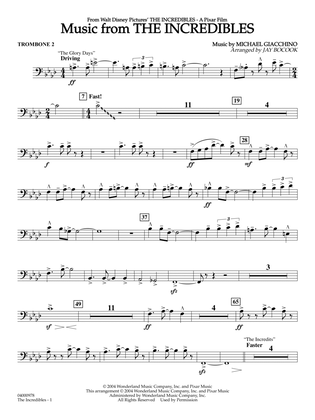 Music from The Incredibles (arr. Jay Bocook) - Trombone 2
