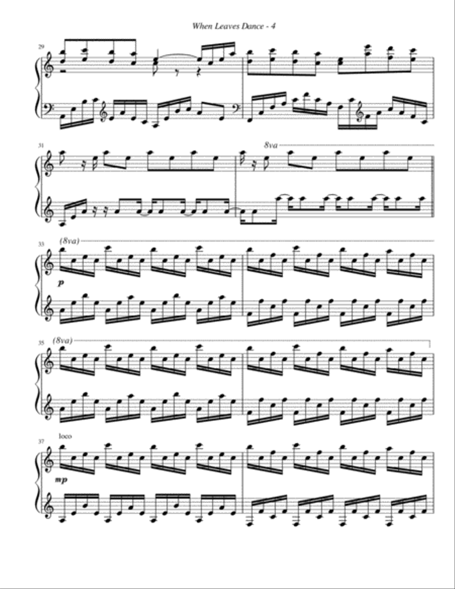 When Leaves Dance Piano Solo scores gallery preview page 4
