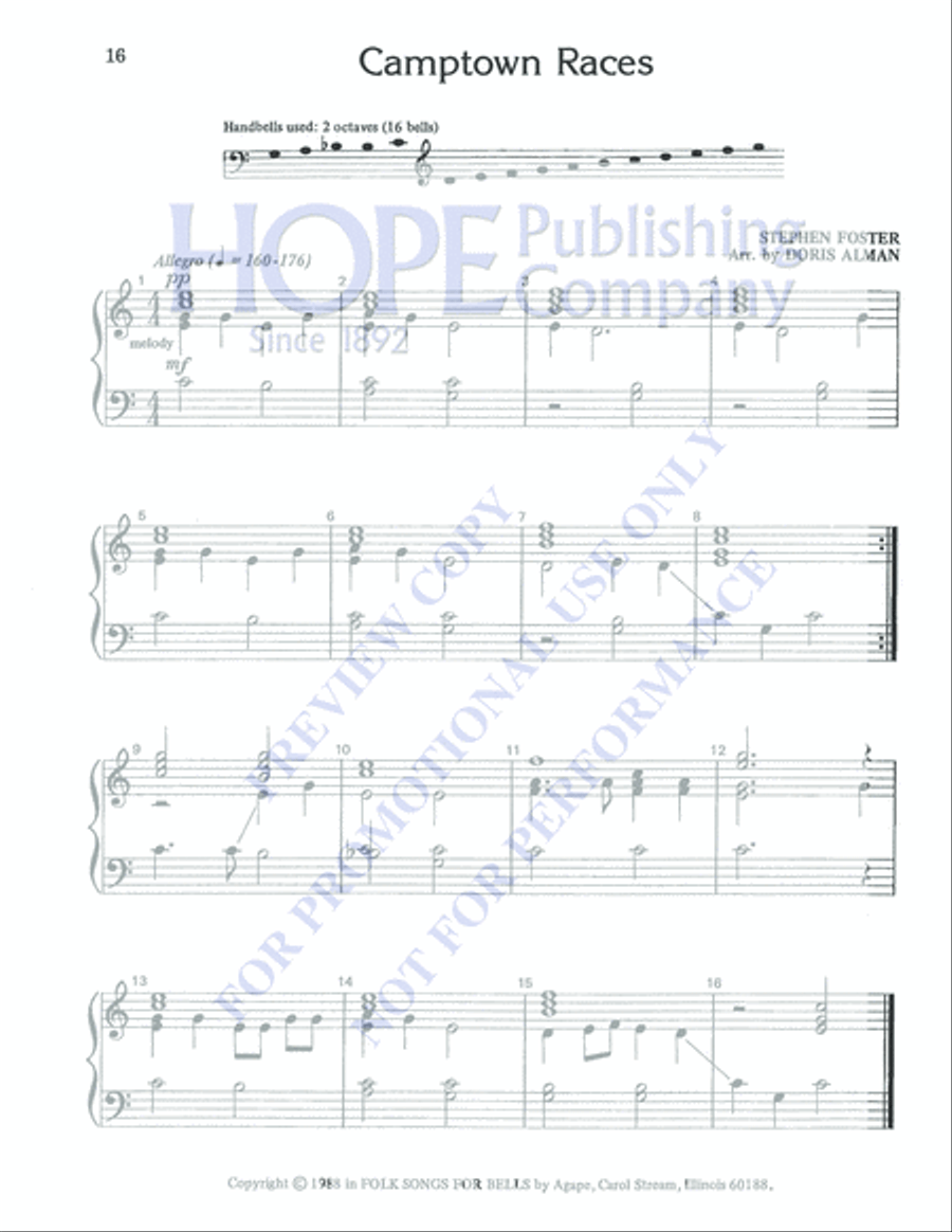 Folk Songs for Bells Folk Songs for Bells 2-Octaves scores gallery preview page 17