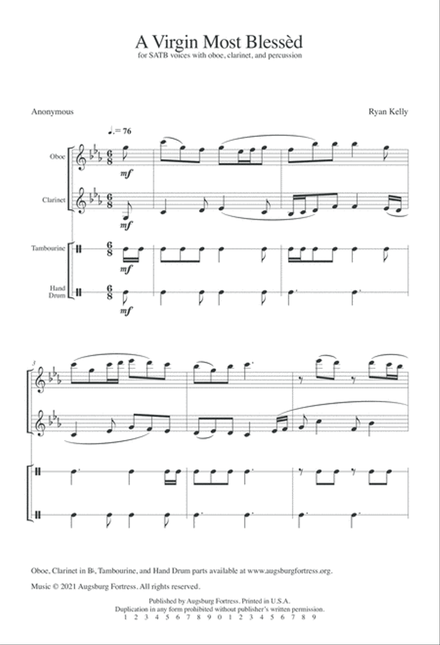 A Virgin Most Blessed 4-Part scores gallery preview page 2