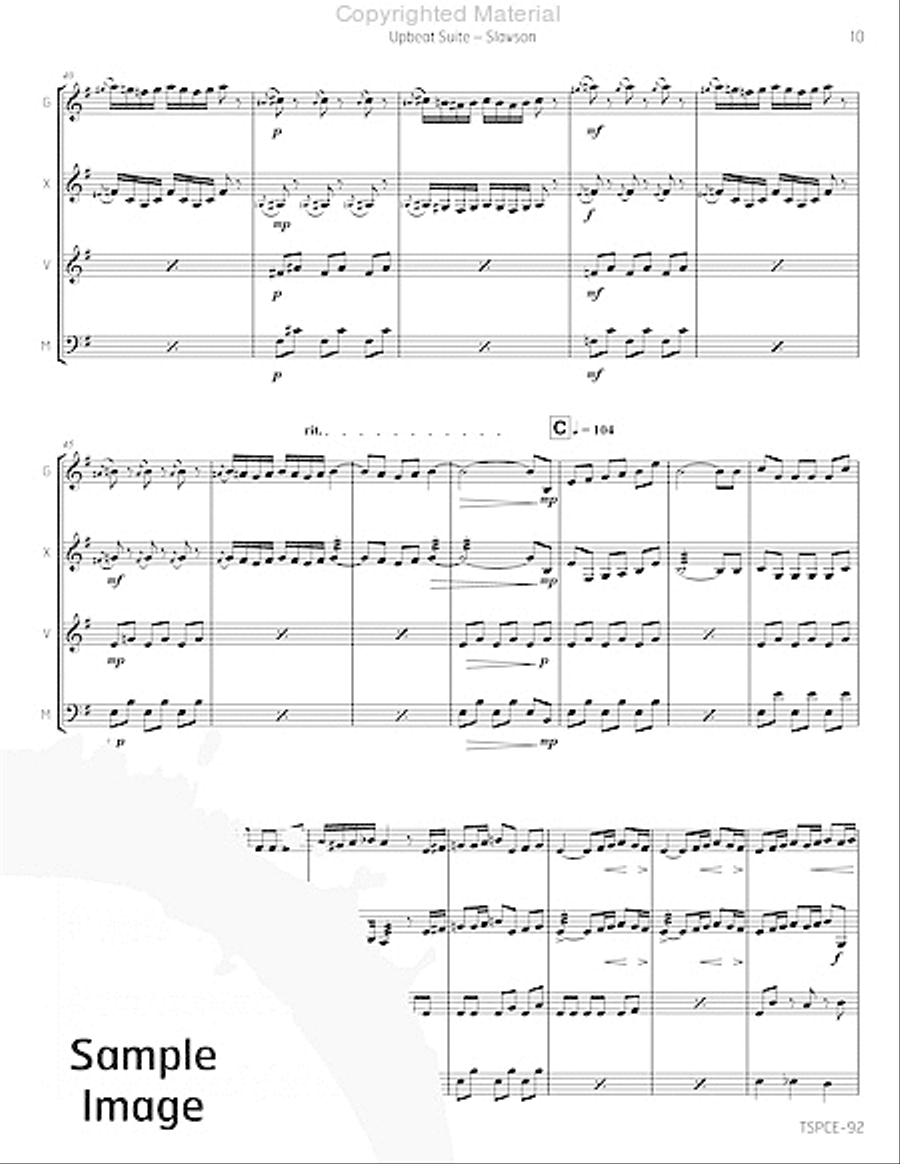 Upbeat Suite Upbeat Suite Percussion Ensemble scores gallery preview page 14