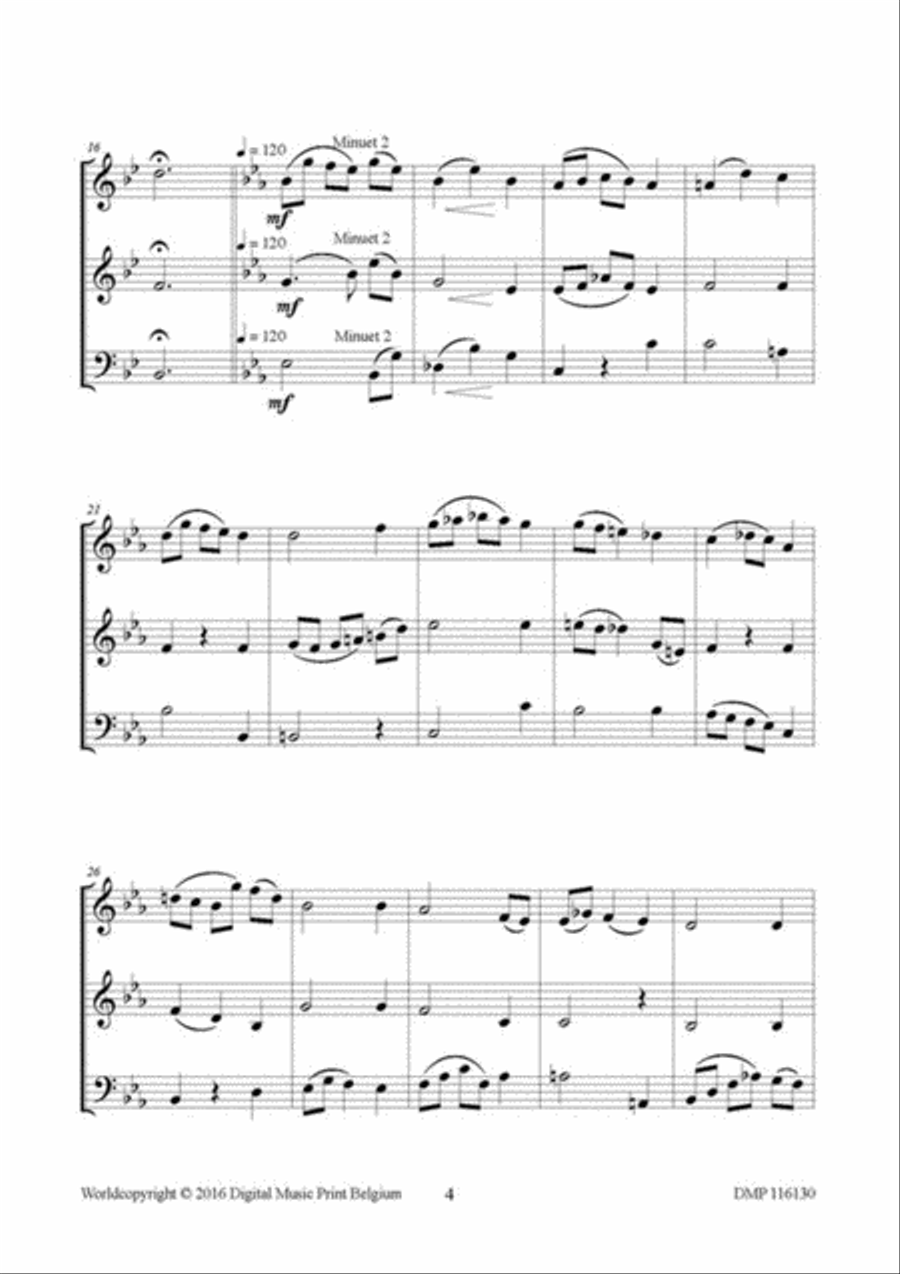 Minuet In Bes For Strings String Orchestra scores gallery preview page 3
