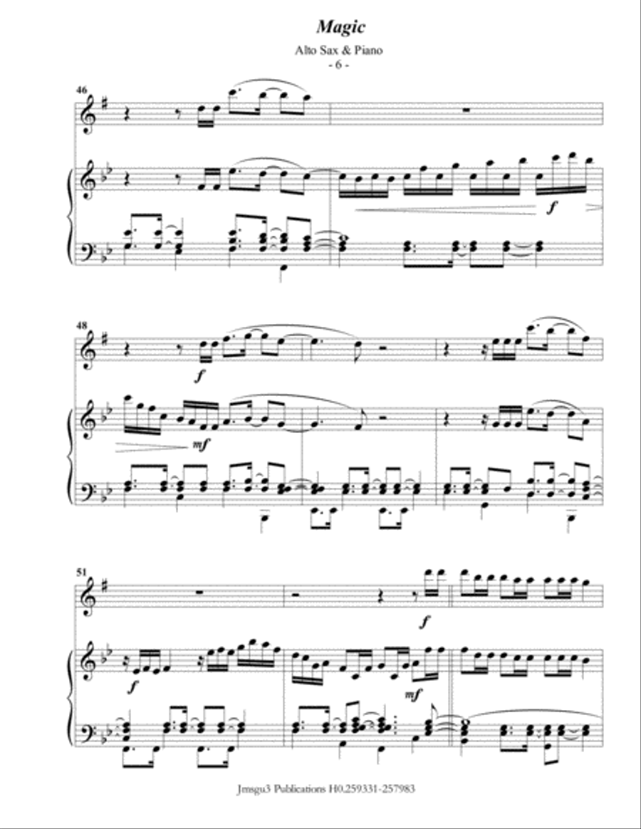 Magic Alto Saxophone scores gallery preview page 6