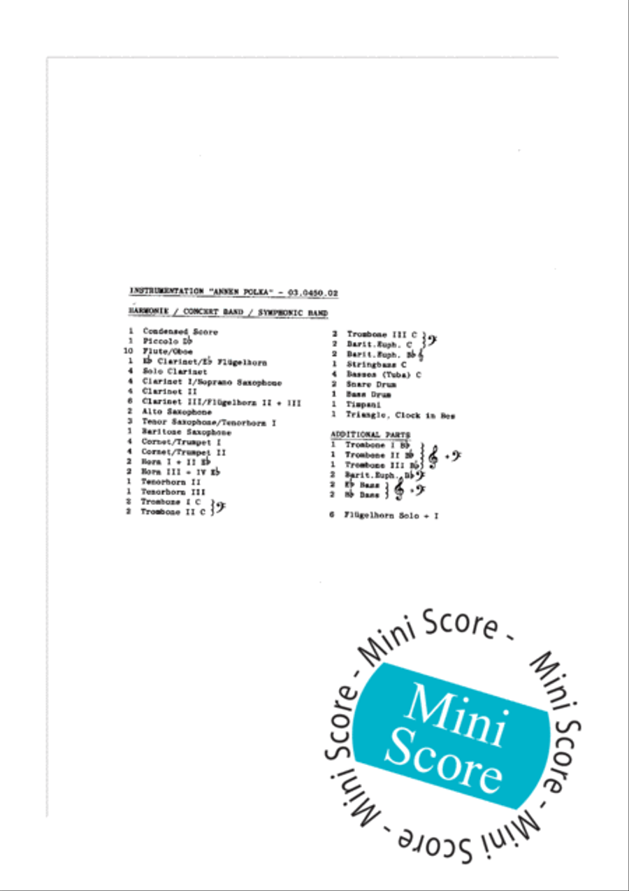 Annen Polka Concert Band scores gallery preview page 3