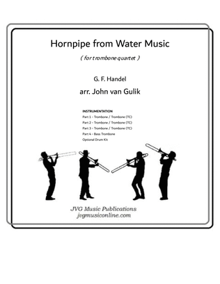 Book cover for Hornpipe from Water Music - Trombone Quartet