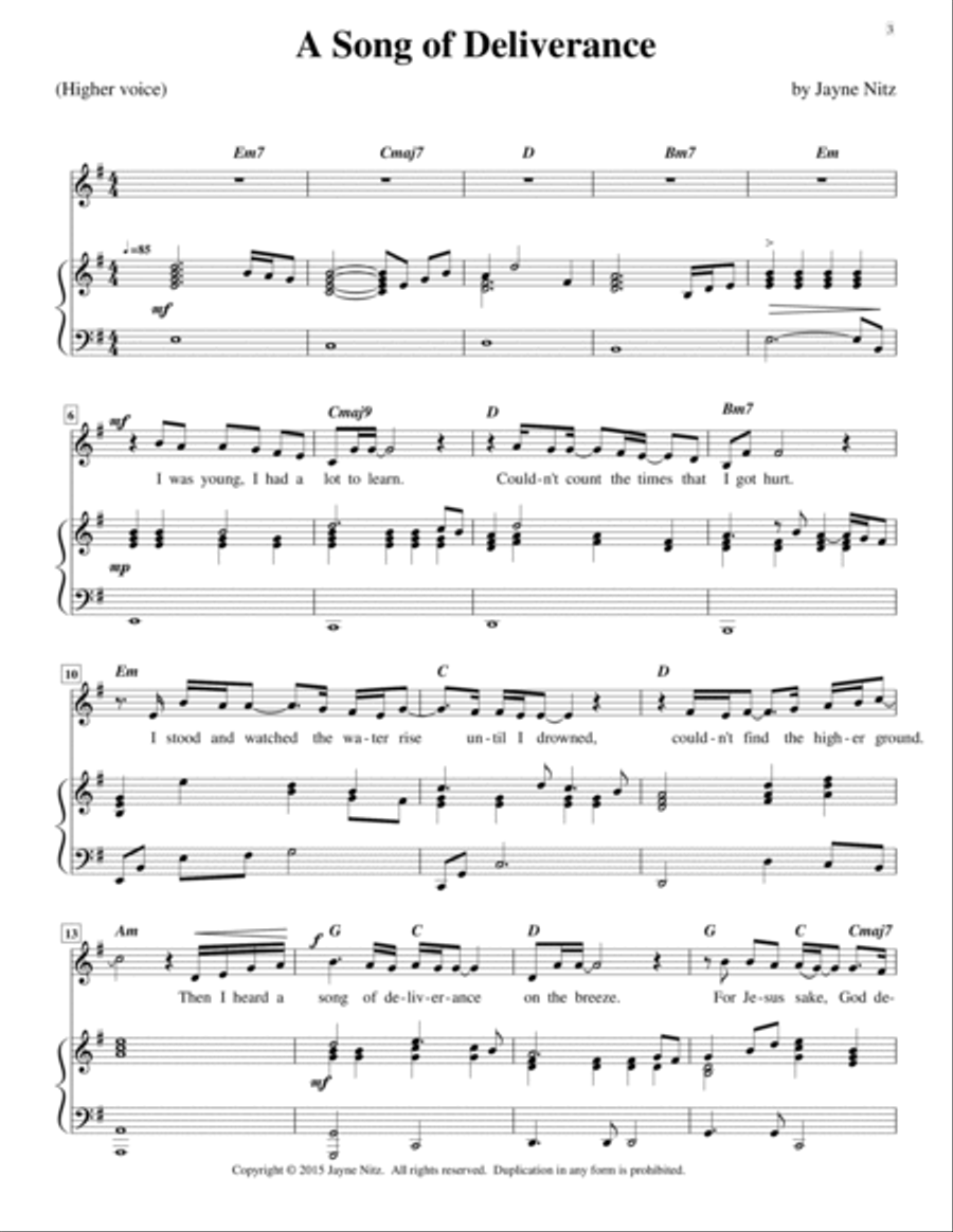 True Songs Songbook Volume 1 (high voice) High Voice scores gallery preview page 3