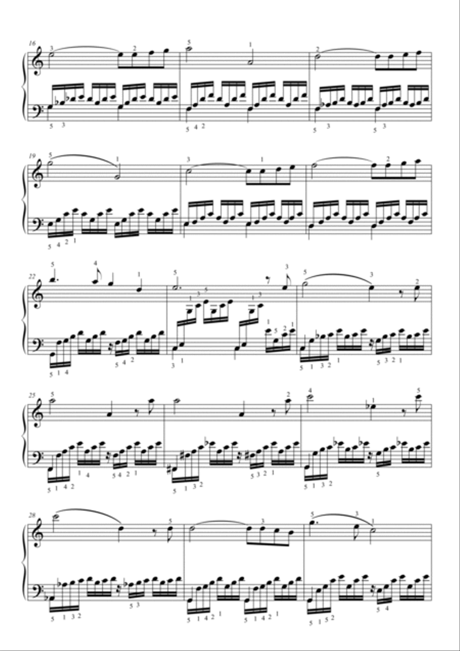 Ave Maria (Bach/Gounod) Piano Solo scores gallery preview page 2