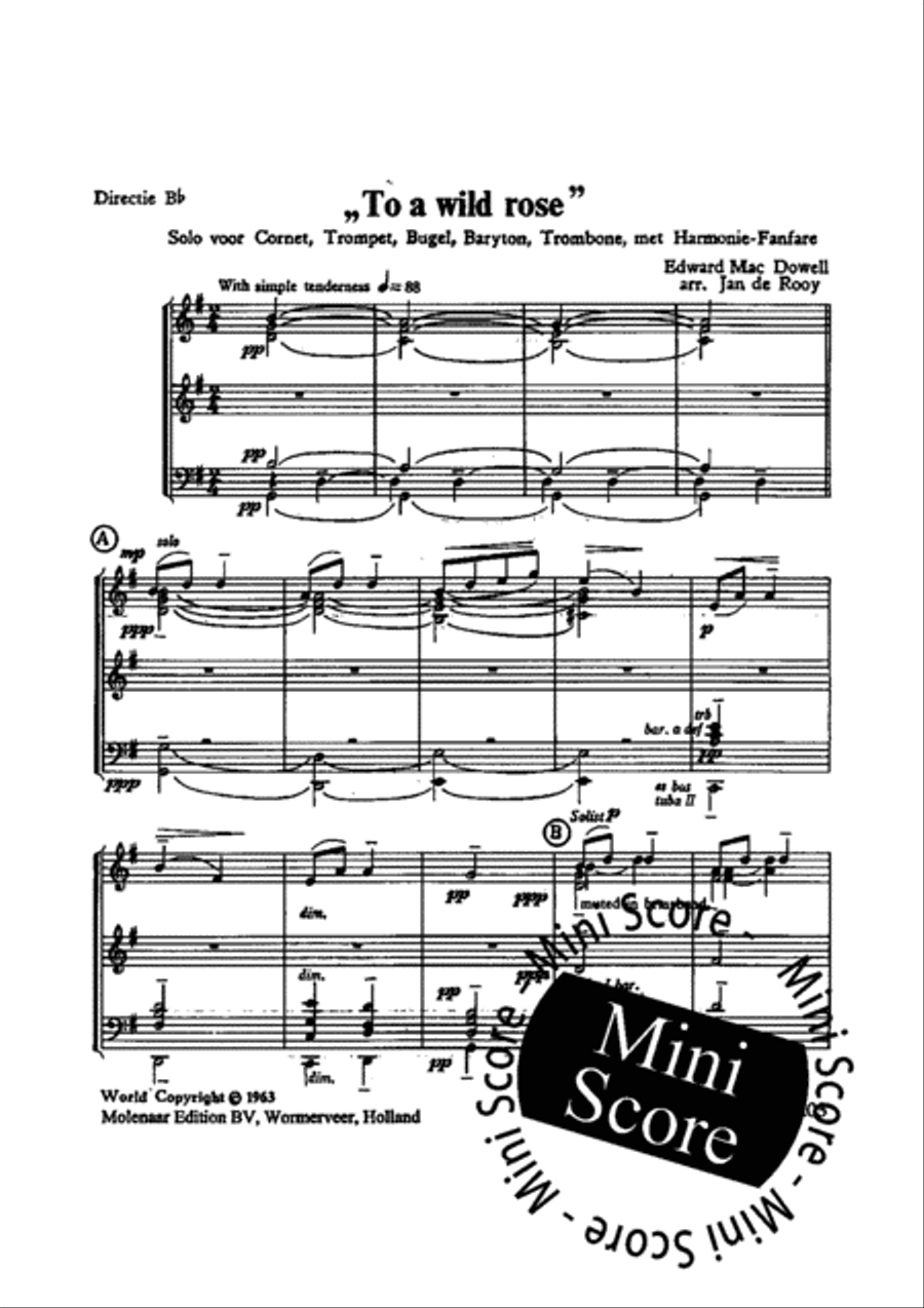 To a Wild Rose Fanfare Band scores gallery preview page 5