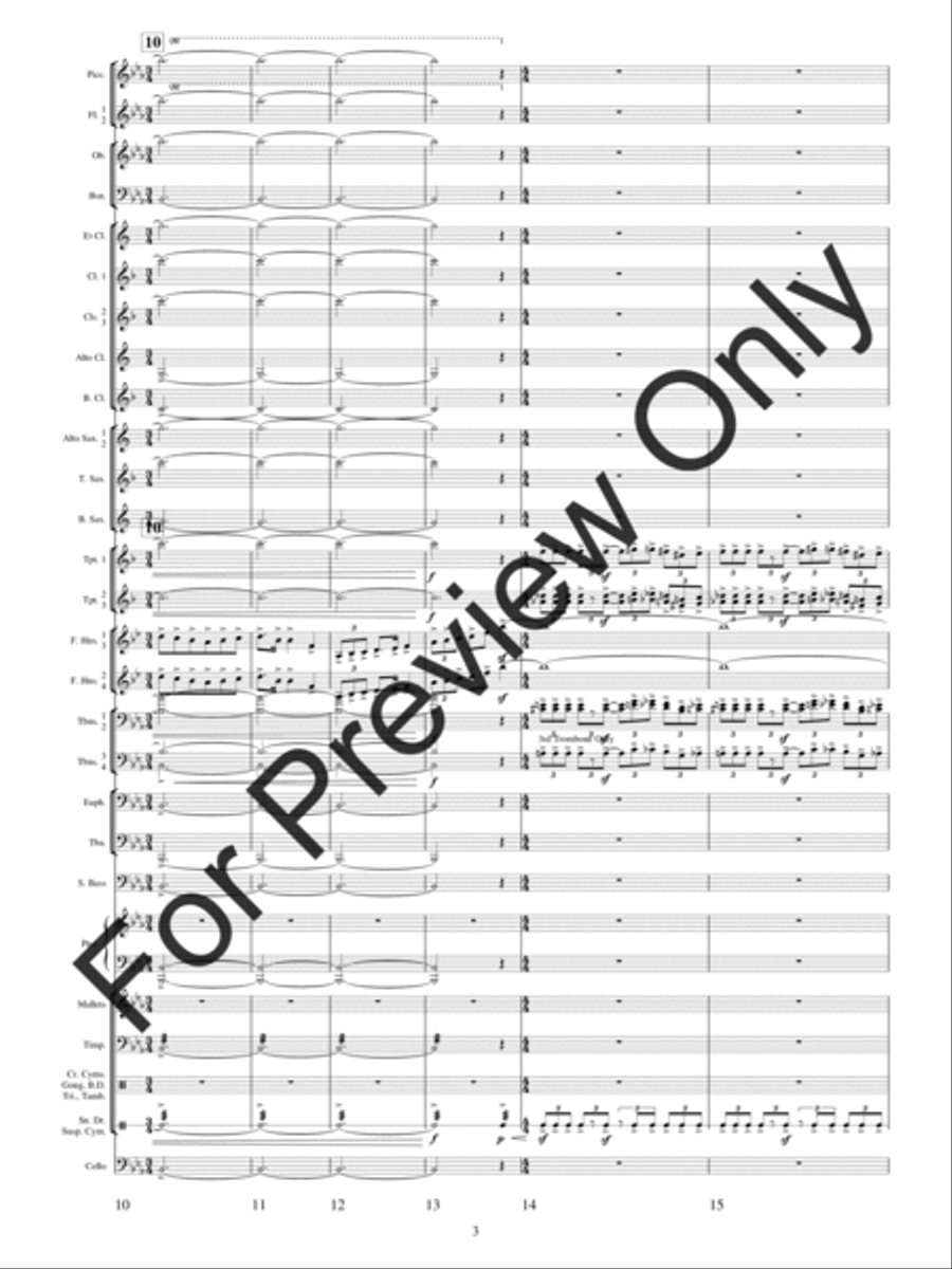 Festival Variations Concert Band scores gallery preview page 6