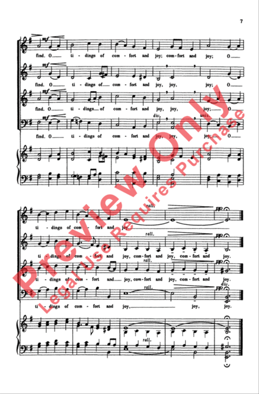 God Rest Ye Merry, Gentlemen 4-Part scores gallery preview page 7