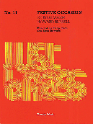 Book cover for Howard Burrell: Festive Occasion For Brass Quintet - Score/Parts (Just Brass No.11)
