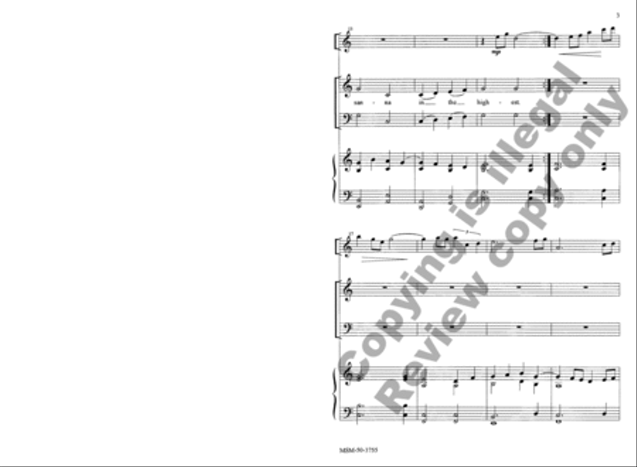 Hosanna in the Highest Hosanna in the Highest SSA scores gallery preview page 3