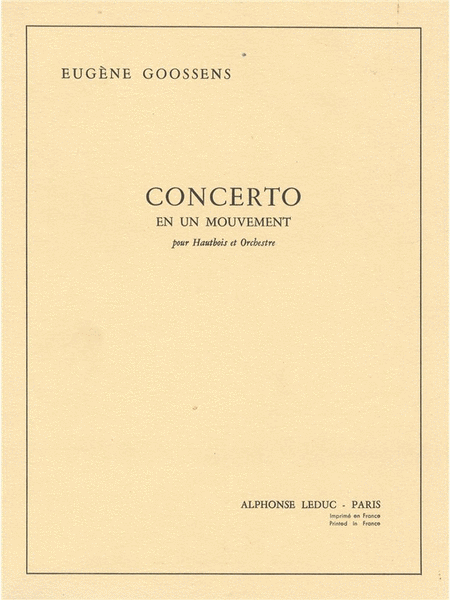 Concerto En 1 Mouvement Op.45 (oboe & Orchestra)