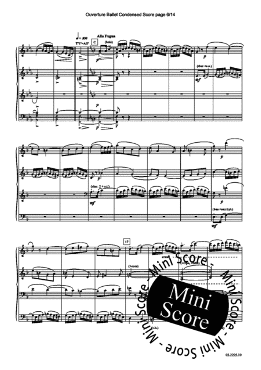 Ouverture de Ballet Fanfare Band scores gallery preview page 44