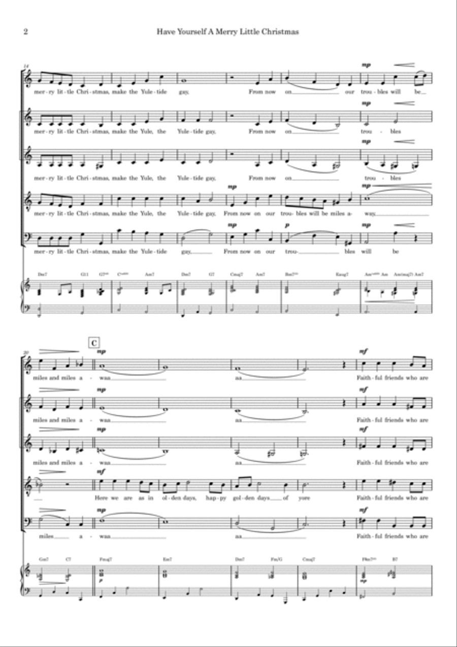Have Yourself A Merry Little Christmas Divisi scores gallery preview page 2
