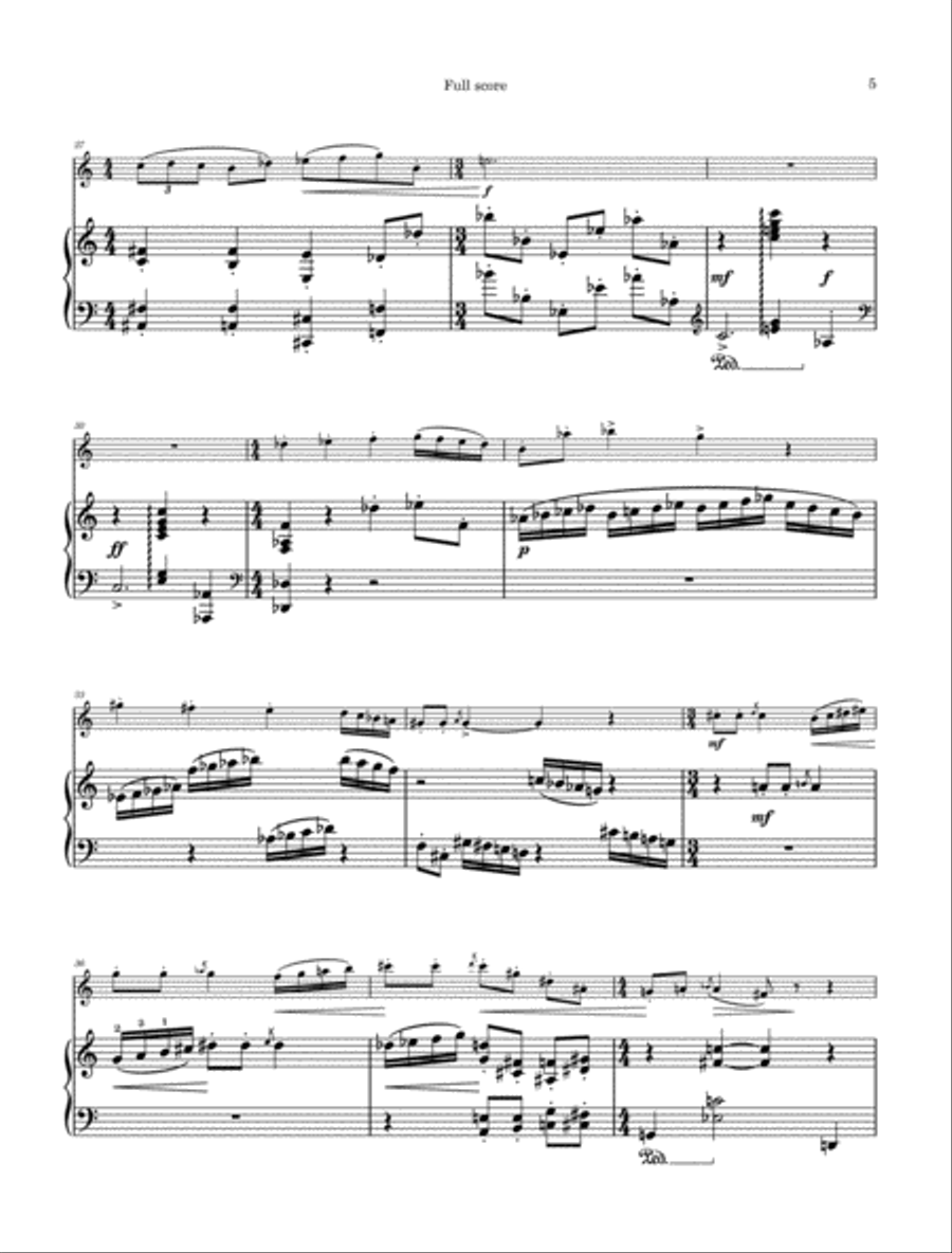 Tanzanite - for flute and piano Flute Solo scores gallery preview page 5