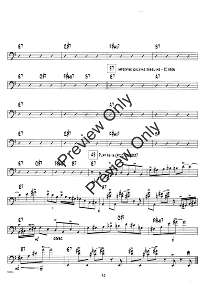 Jazz Solos For Bass, Volume 1 Double Bass scores gallery preview page 13