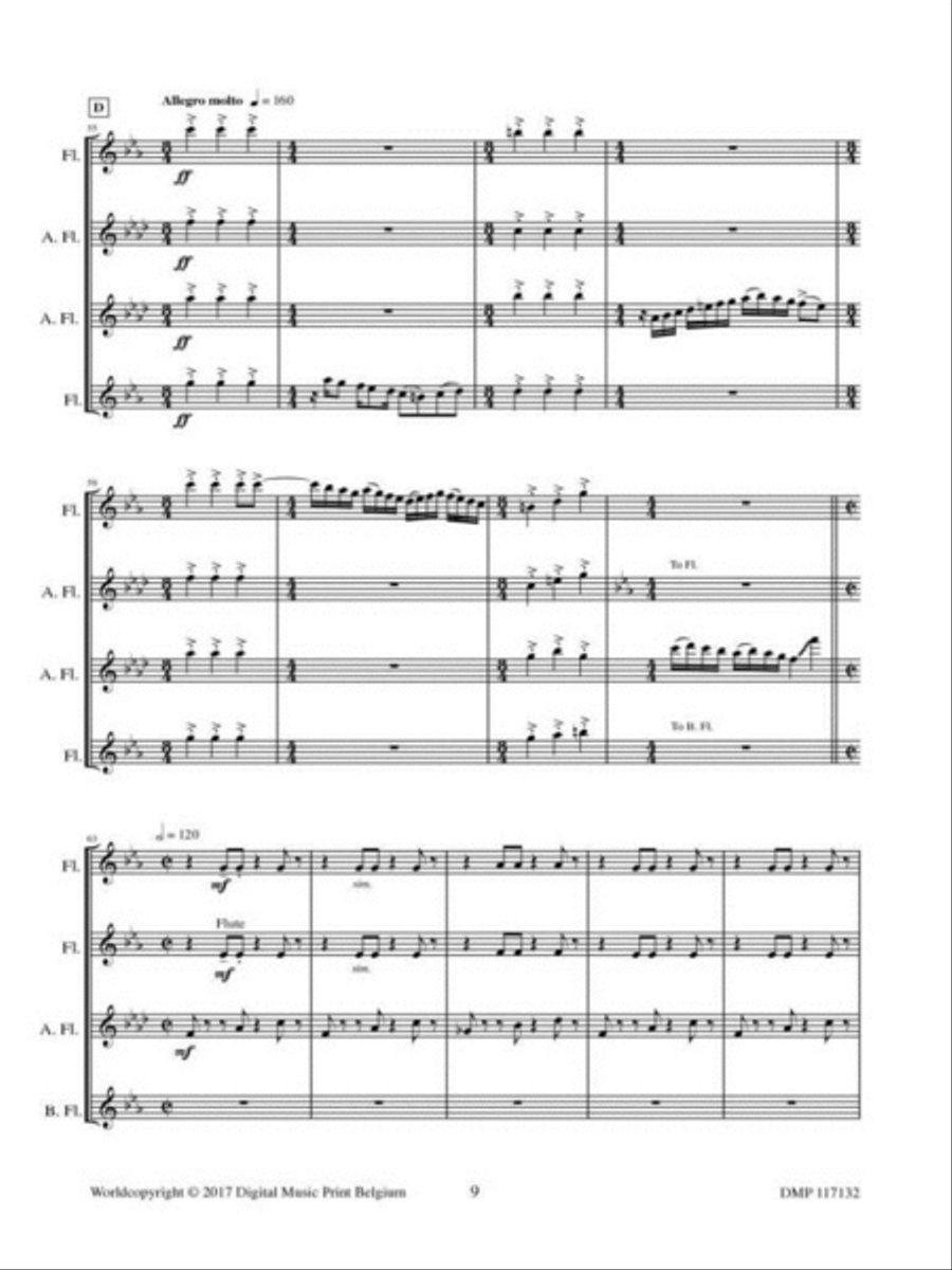 Fanfaflut Fanfaflut Flute Quartet scores gallery preview page 4