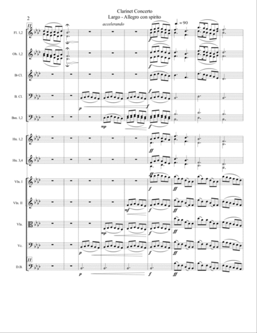 Concerto For Clarinet And Chamber Orchestra (score only) Chamber Orchestra scores gallery preview page 3