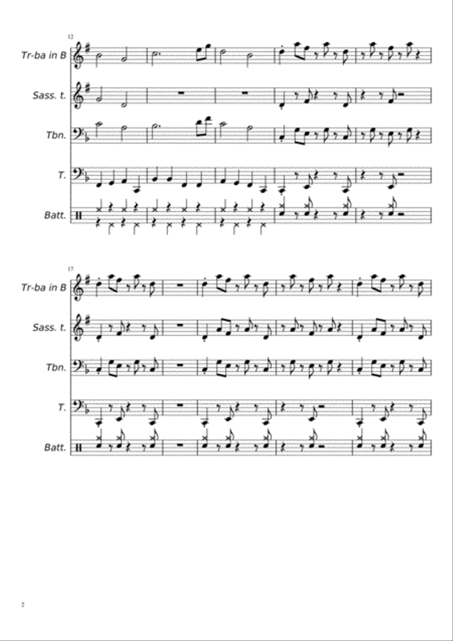 Budista Rana Budista Rana Brass Ensemble scores gallery preview page 2