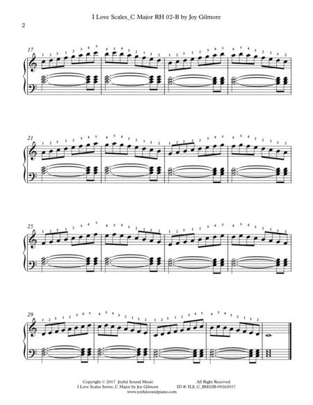 I Love Scales in C Major for the Right Hand Exercise 02 image number null