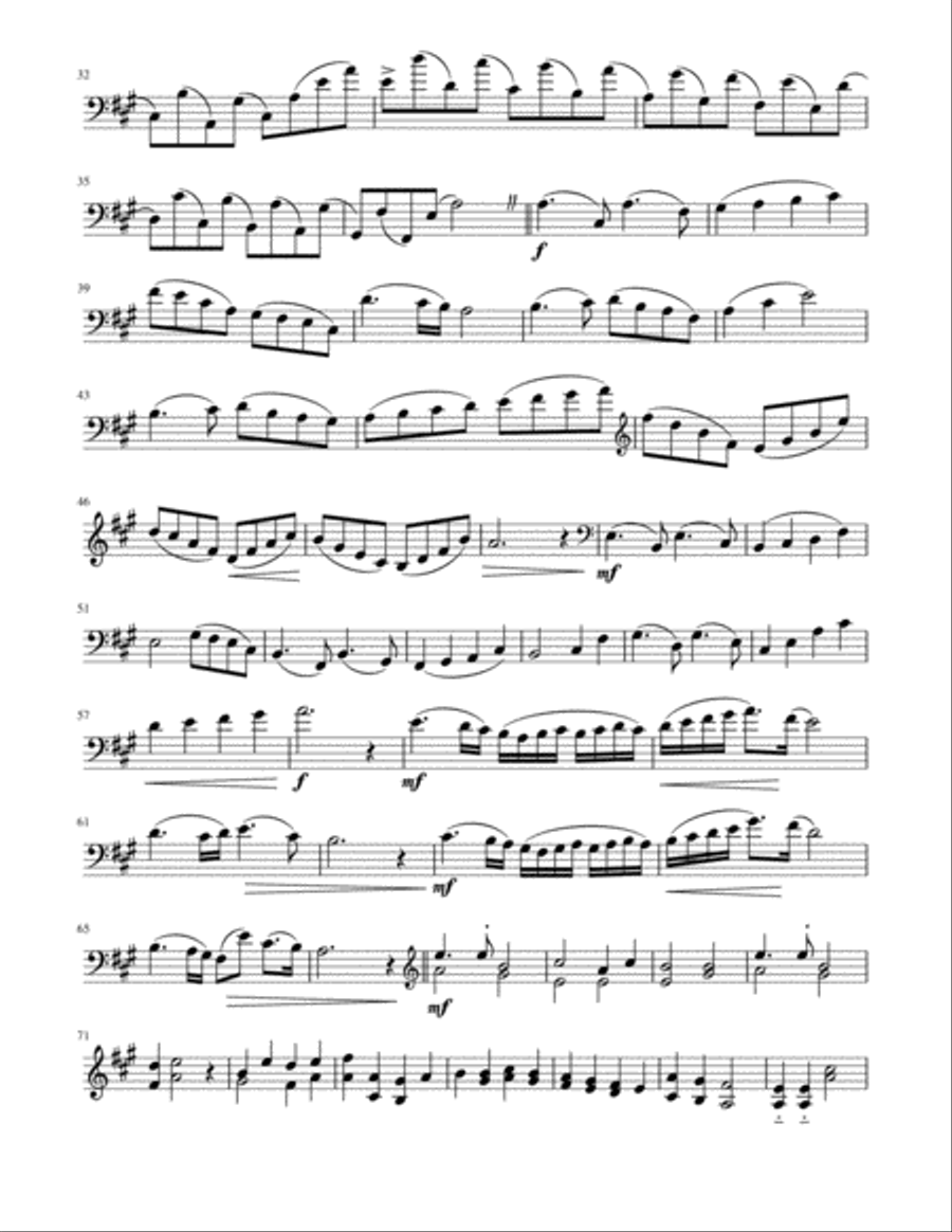 Cello Caprice No. 6 (Saturn) in A major Cello Solo scores gallery preview page 2
