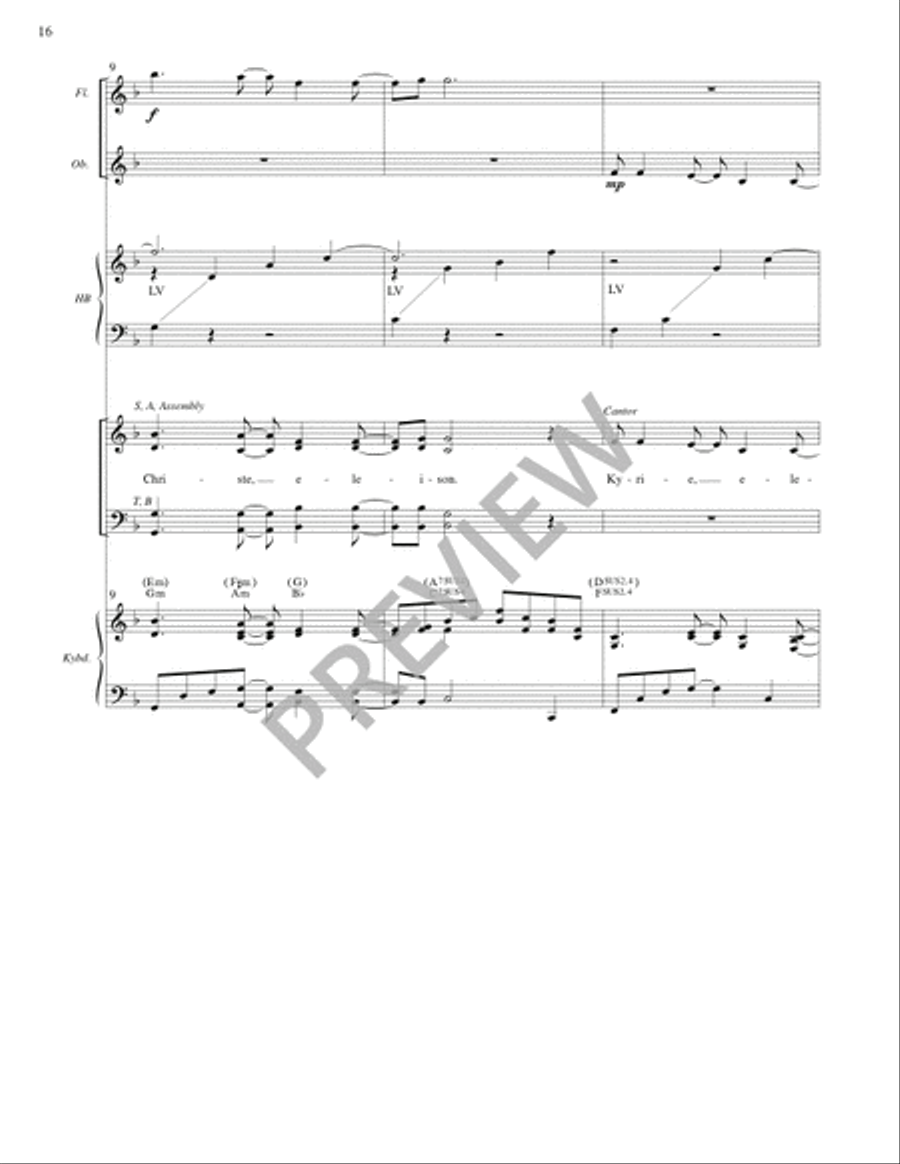Mass of Plenty (Full Score) 4-Part scores gallery preview page 17