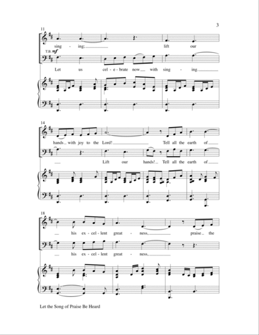 Let the Song of Praise Be Heard Choir scores gallery preview page 3