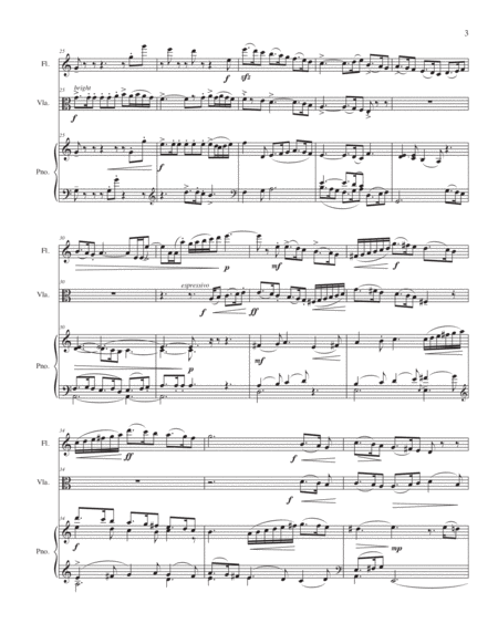 Fantastic Rhapsody for Flute, Viola and Piano (2019) - Complete Score with Parts Attached image number null